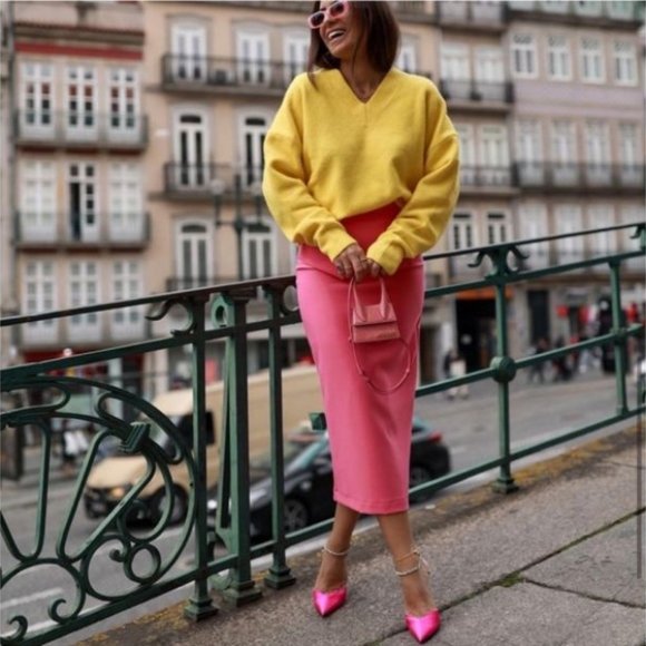 ZARA Flap Detail Pencil Skirt - Picture 5 of 11